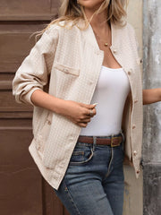Button Up Long Sleeve Jacket Trendsi
