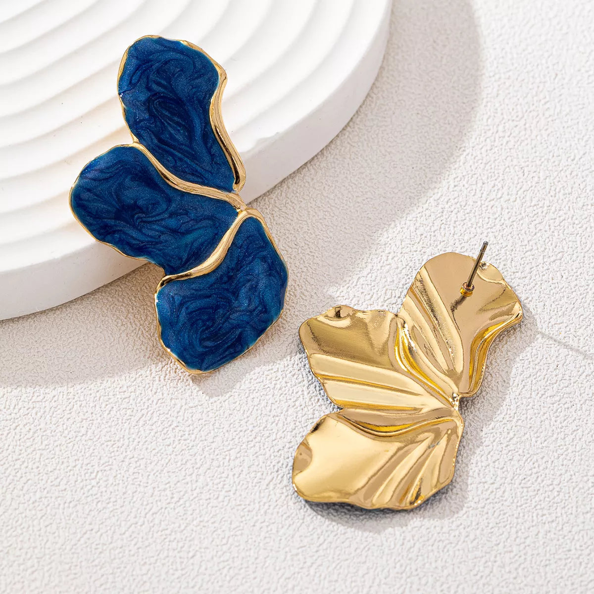 18K Gold-Plated Alloy Resin Drop Earrings OutfitFlow