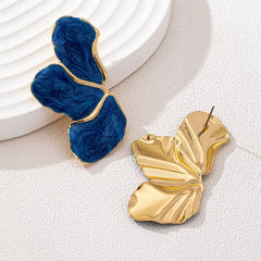 18K Gold-Plated Alloy Resin Drop Earrings OutfitFlow