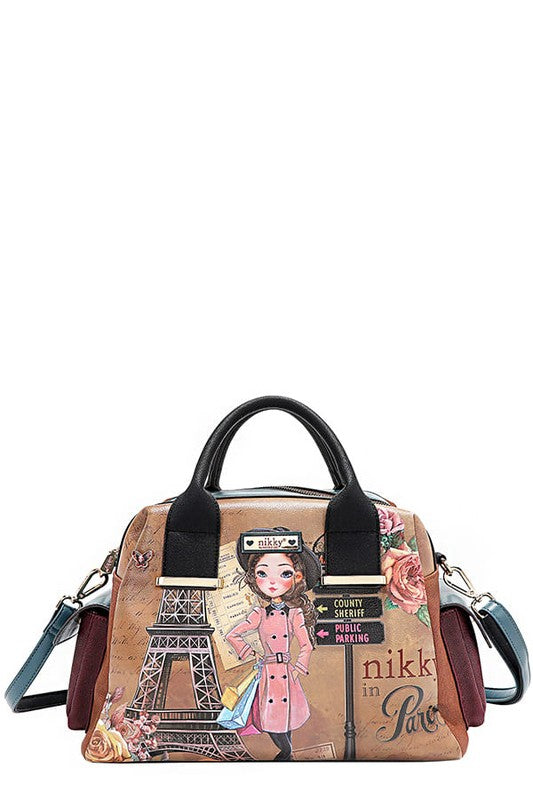 Nicole Lee USA Eco-Leather Boston Bag OutfitFlow