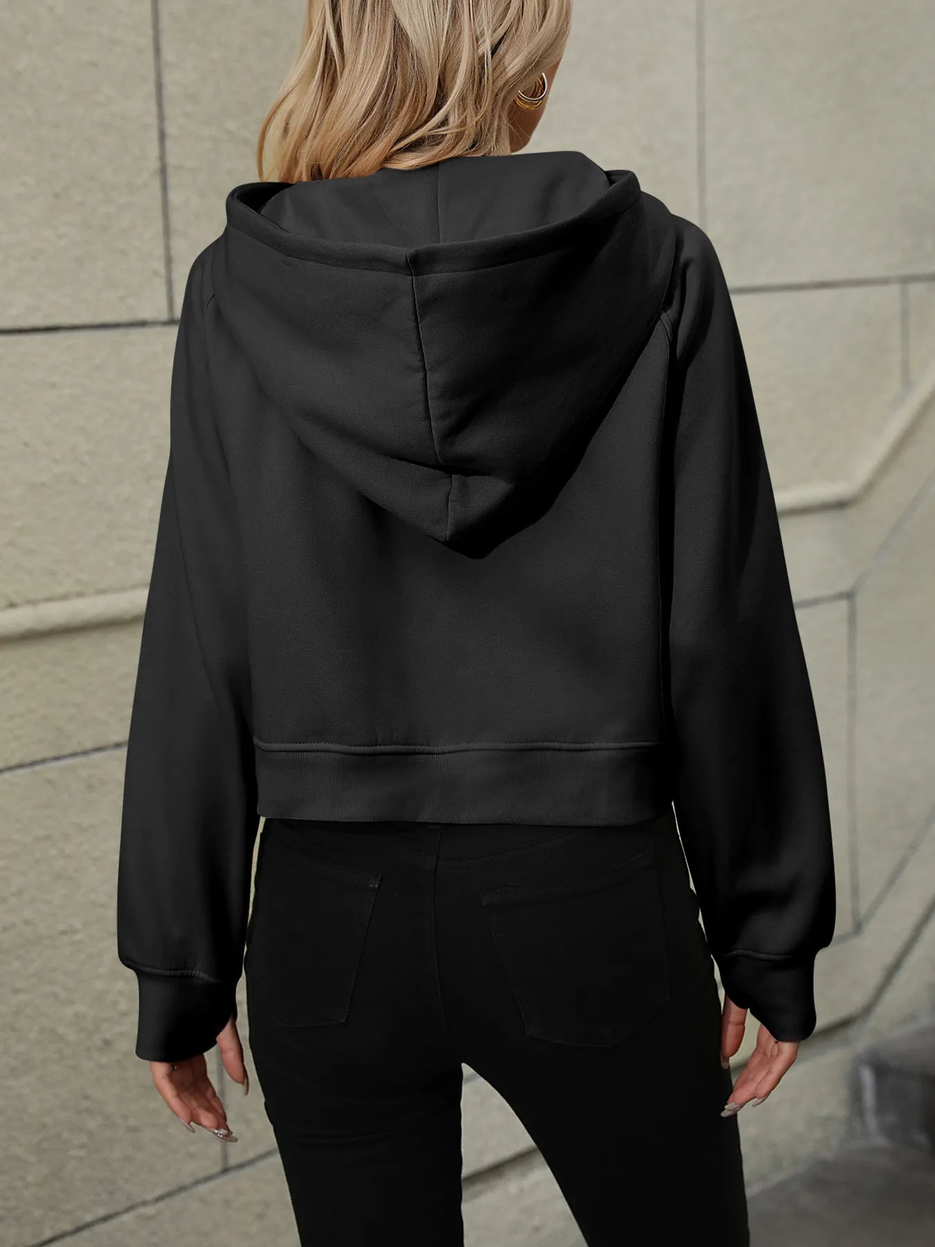Half-Zip Hoodie with Kangaroo Pocket OutfitFlow