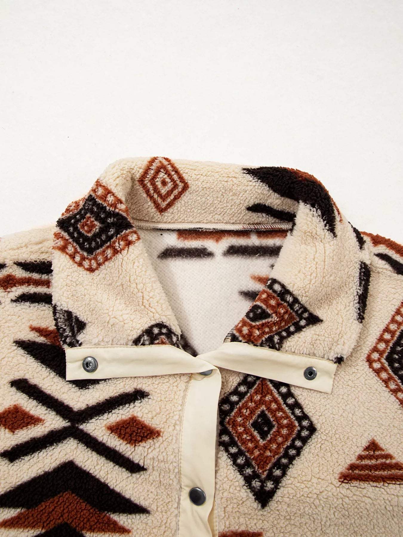 Western Aztec Half Zip Plush Sweatshirt OutfitFlow