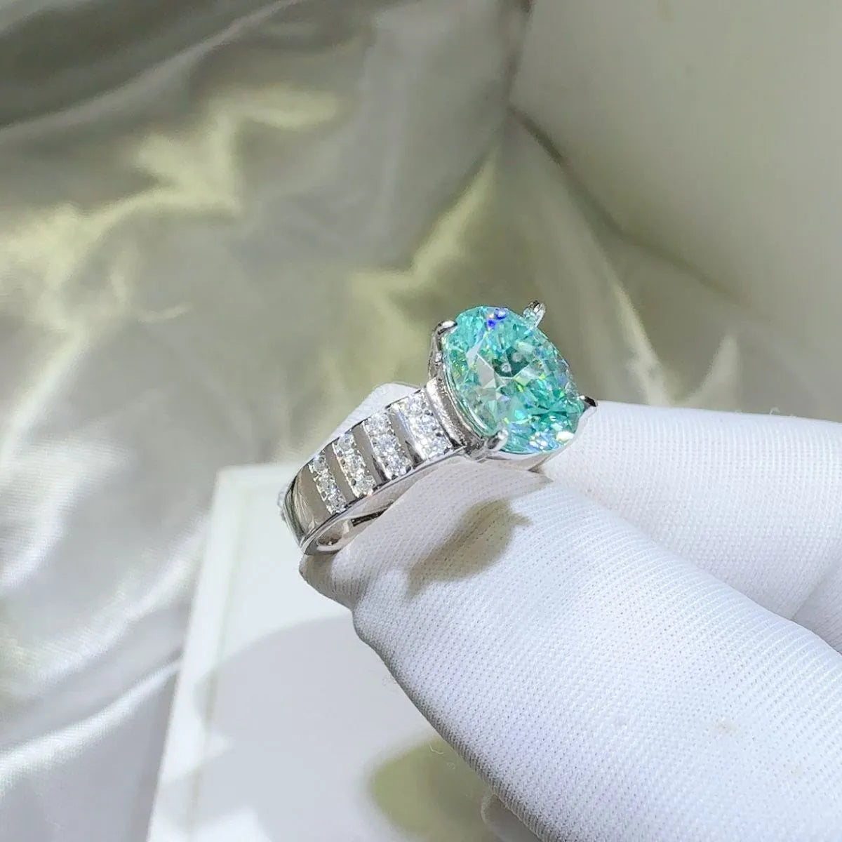 2 Carat Moissanite 925 Sterling Silver Ring OutfitFlow