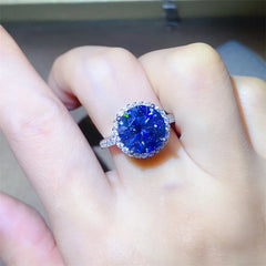 5 Carat Moissanite 925 Sterling Silver Ring Silver OutfitFlow