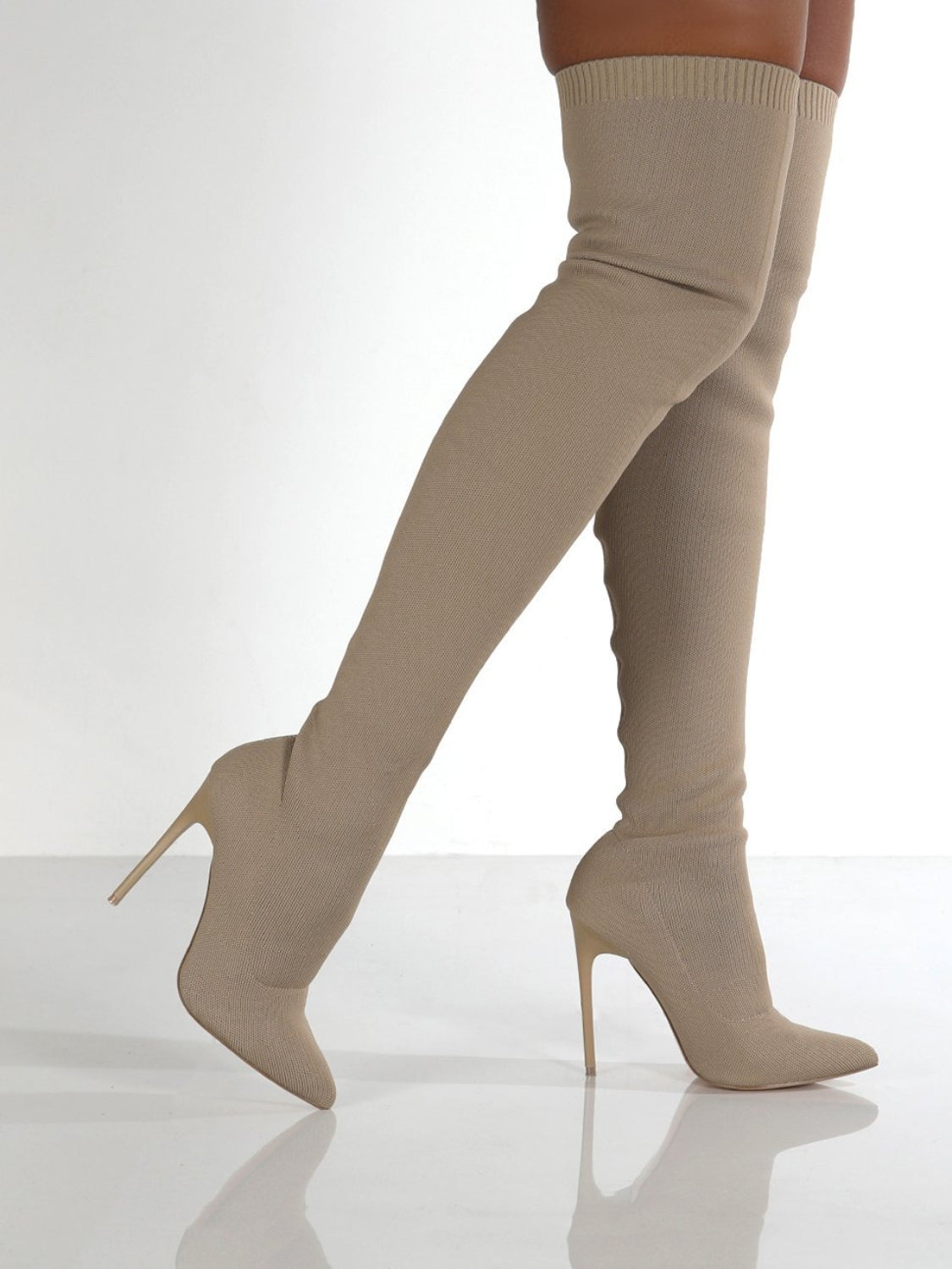 Outfit Flow - Point Toe Over Knee Stiletto Boots