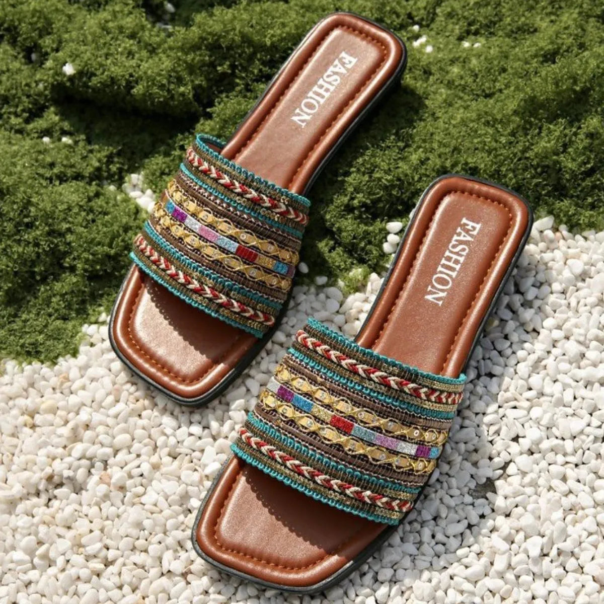 Open Toe Flats Sandals OutfitFlow