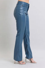 Judy Blue Full Size High Waist Tummy Control Faux Leather Bootcut Pants Plus Size OutfitFlow