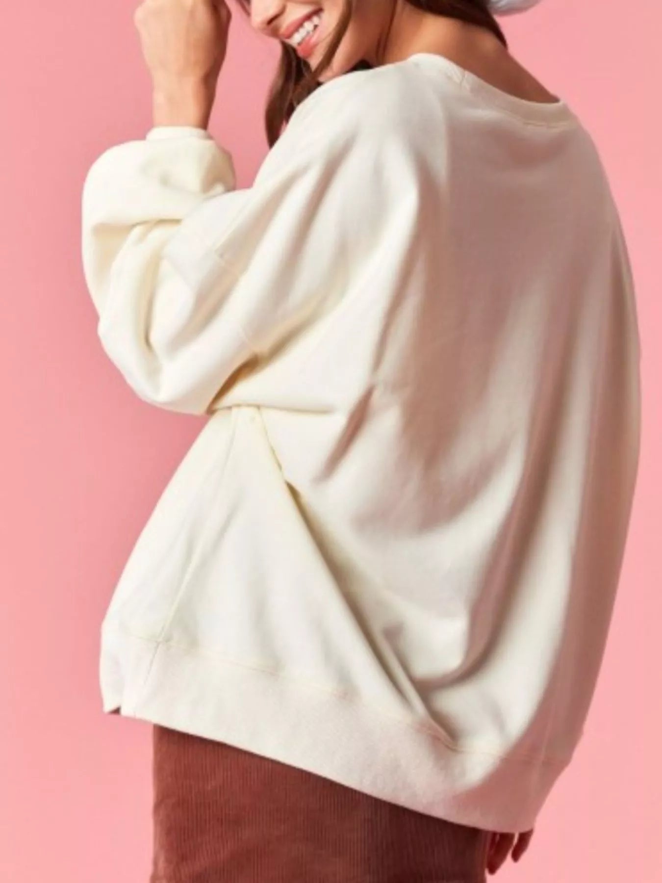 Bow Crew Neck Sweatshirt OutfitFlow