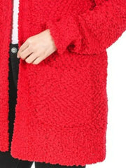 Zenana Long Sleeve Popcorn Sweater Cardigan with Pockets Trendsi