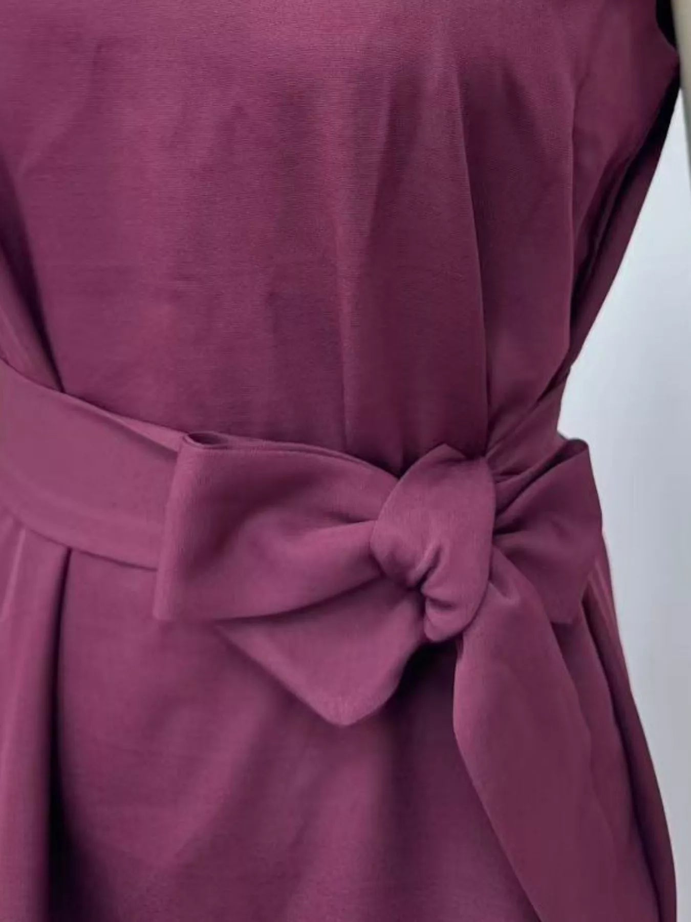 Round Neck Sleeveless Midi Dress OutfitFlow