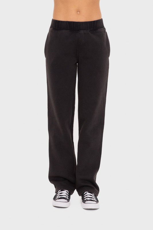 Outfit Flow - Mono B Elastic Waist Fleece Pants with Pockets