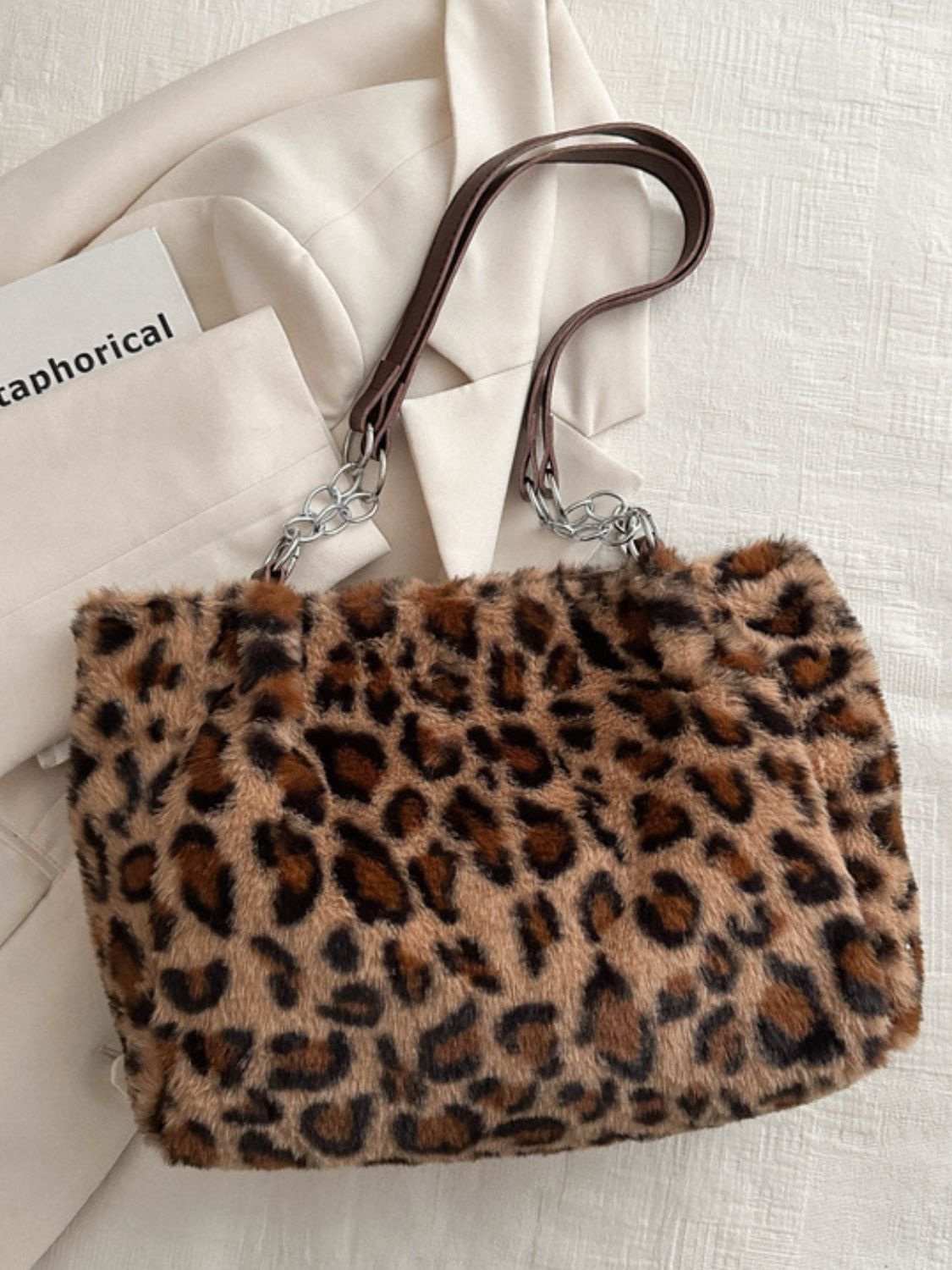 Outfit Flow - Faux Fur Leopard Shoulder Bag