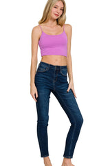 Zenana Double Layered Spaghetti Bra Cami OutfitFlow