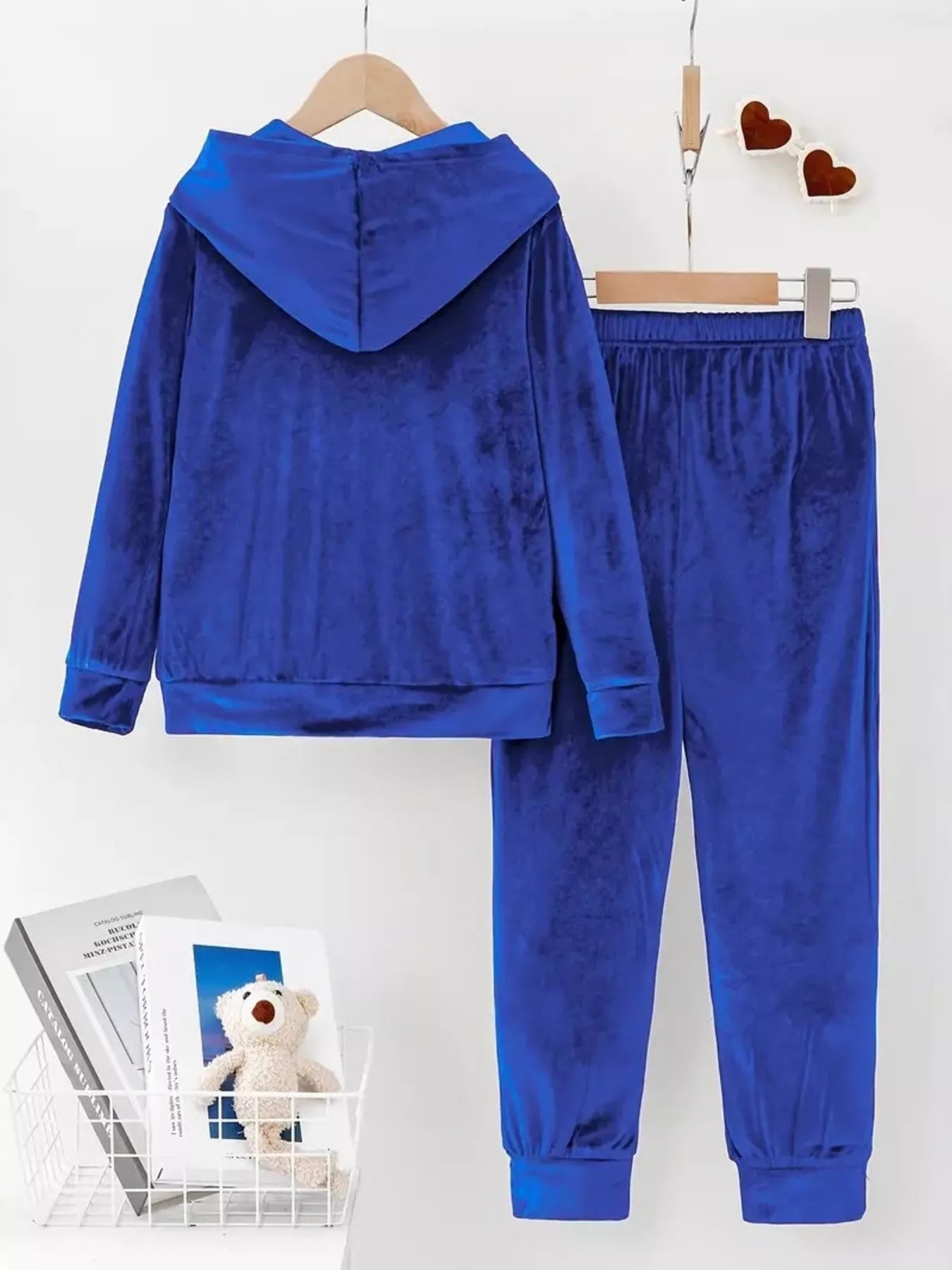 Full Size Velvet Hoodie and Pants Set Plus Size Trendsi