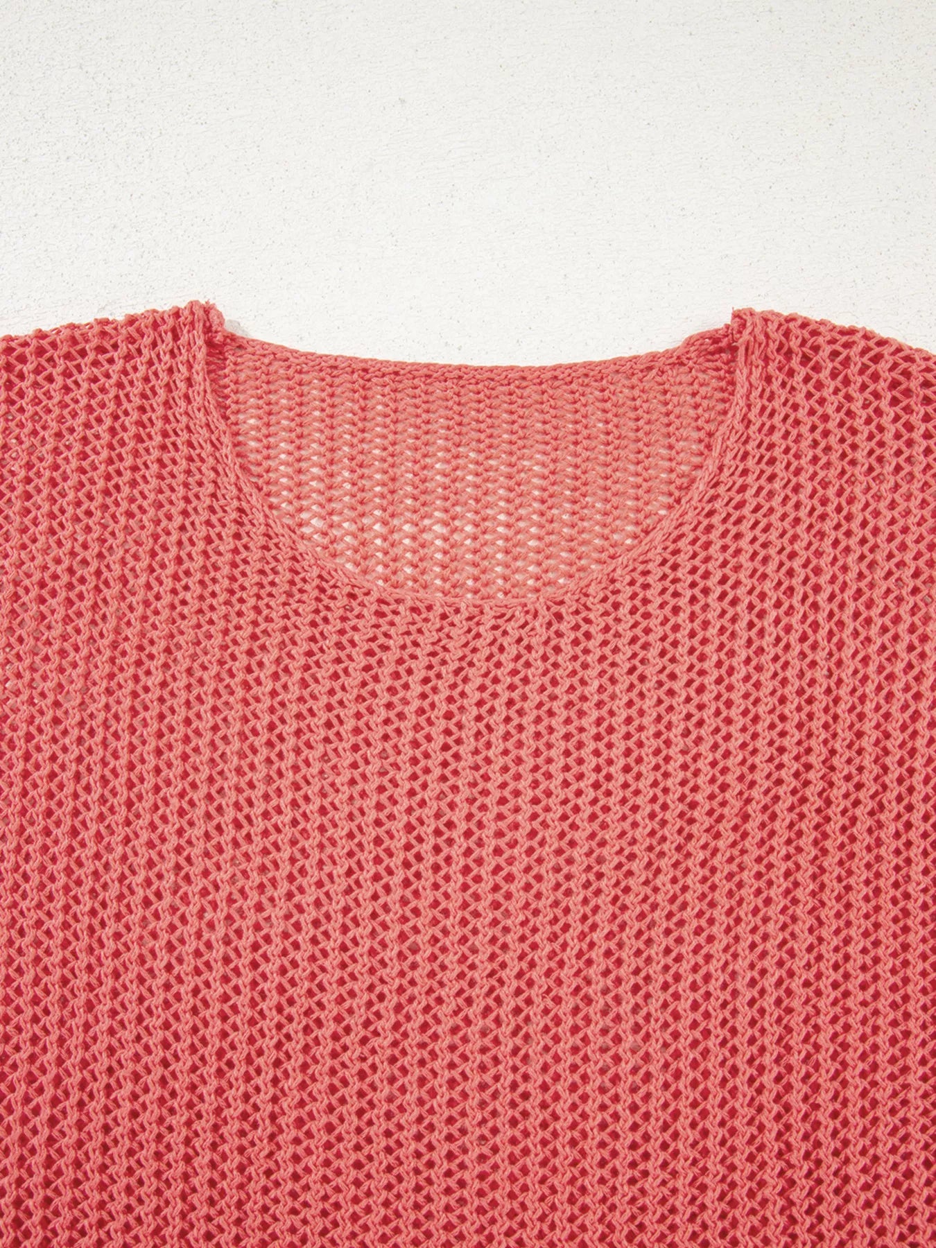 Crochet Hollow Out Long Sleeve Knit Top OutfitFlow