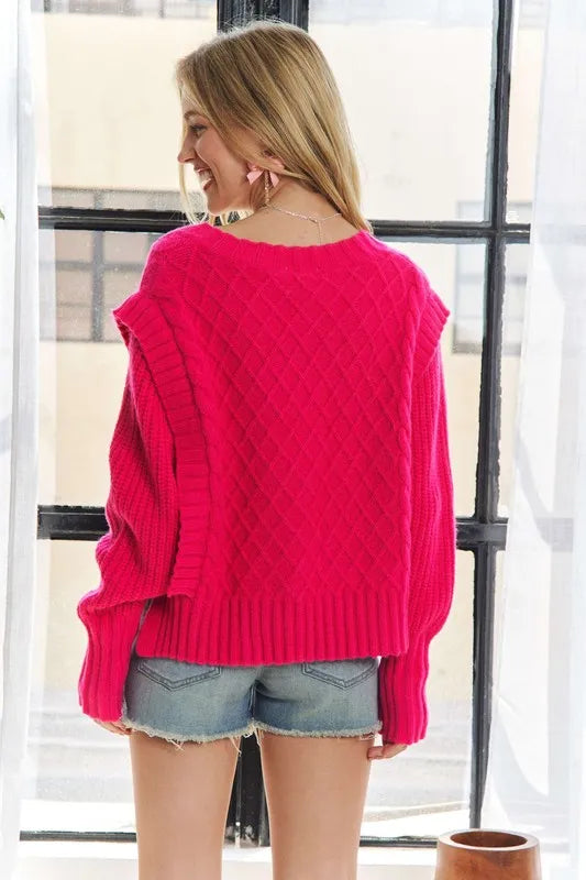 ADORA Ruffle Detail Adorable Sweater OutfitFlow