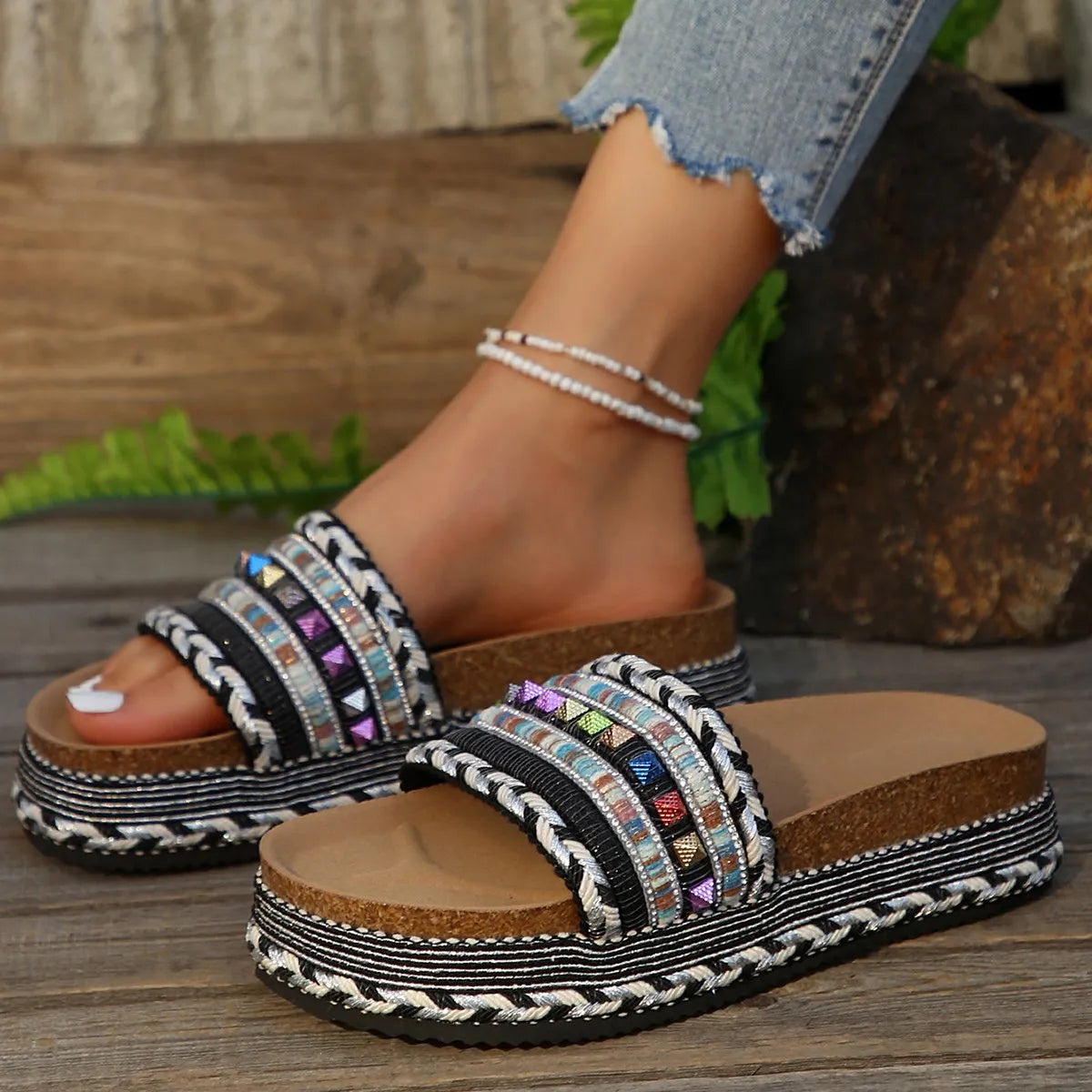 Open Toe Platform Sandals OutfitFlow