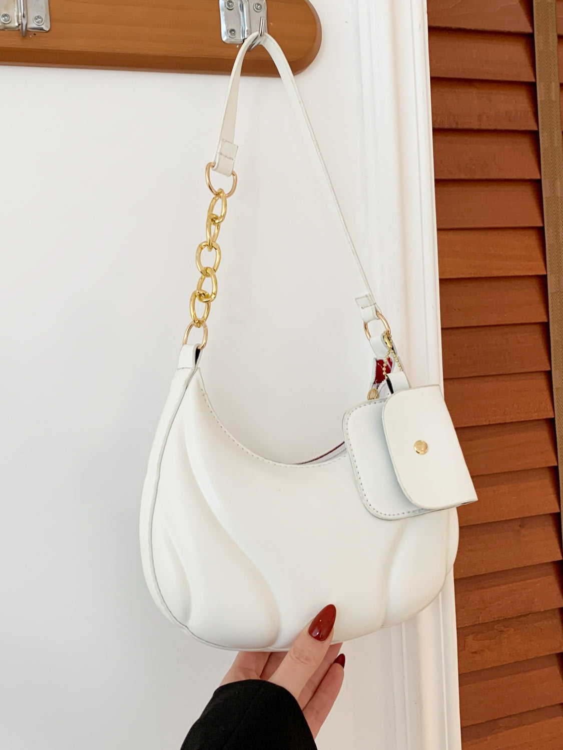 Outfit Flow - PU Leather Shoulder Bag with EarPods Bag