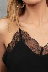 BiBi Lace Cami Solid Tank Top OutfitFlow