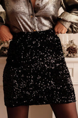 Sequin Mini Skirt