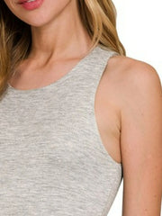 Zenana Premium Rayon Double Layered Round Neck Tank Top OutfitFlow