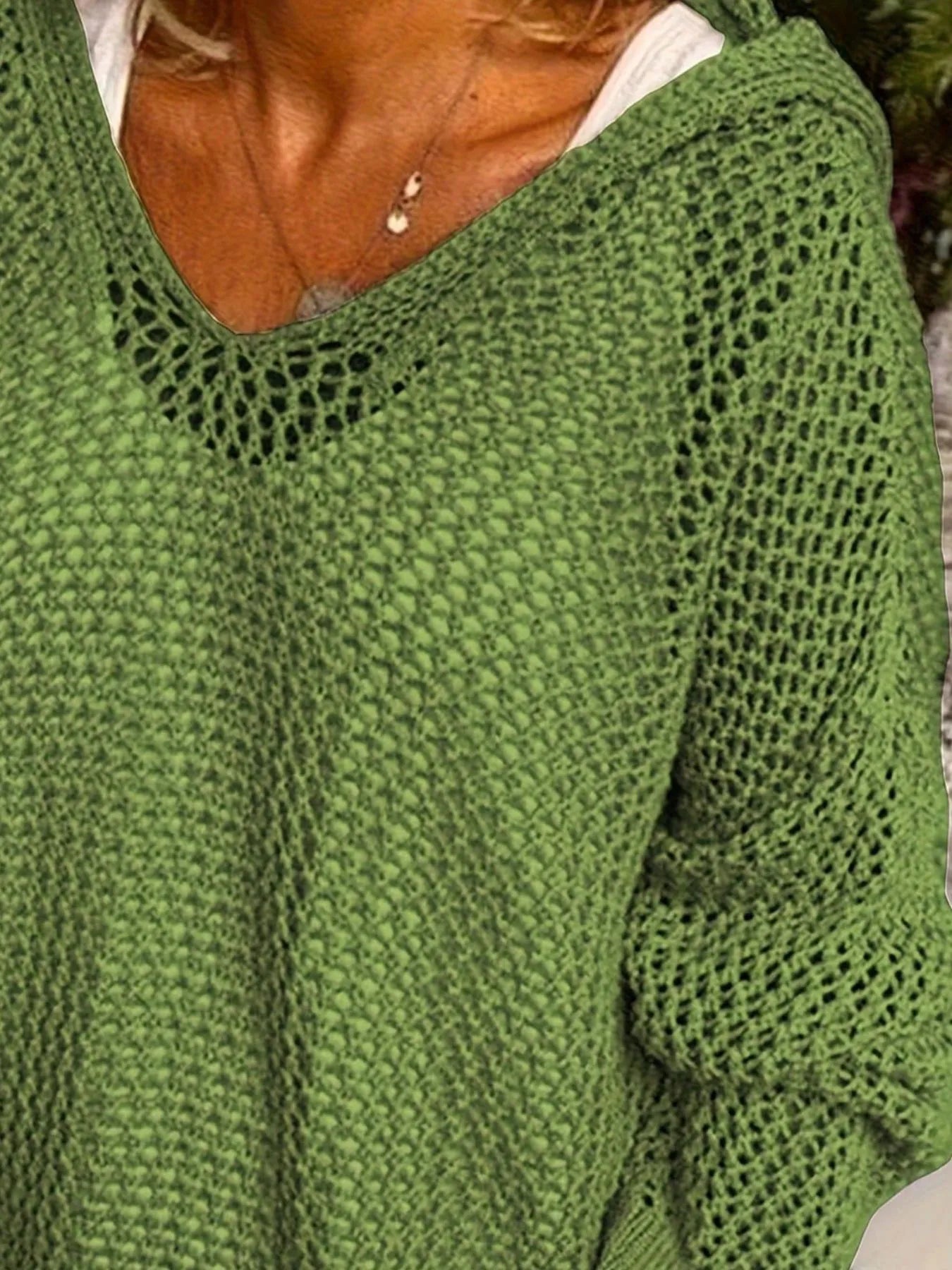 Openwork Long Sleeve Hooded Knit Cover Up OutfitFlow
