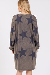SAGE + FIG Washed Star Print Round Neck Dress OutfitFlow