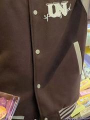 Color Block Snap Down Baseball Jacket OutfitFlow