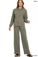 Zenana Ribbed Drawstring Lounge Pants OutfitFlow