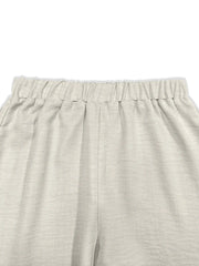 Plus Size Button-Down Shirt and Wide-Leg Pants Set OutfitFlow