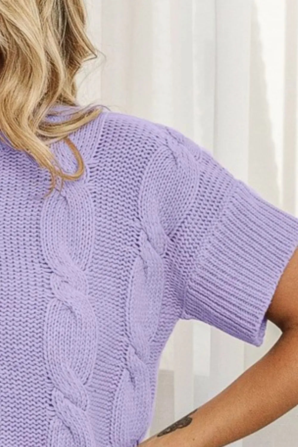 BiBi Cable Knit Textured Sweater Top OutfitFlow