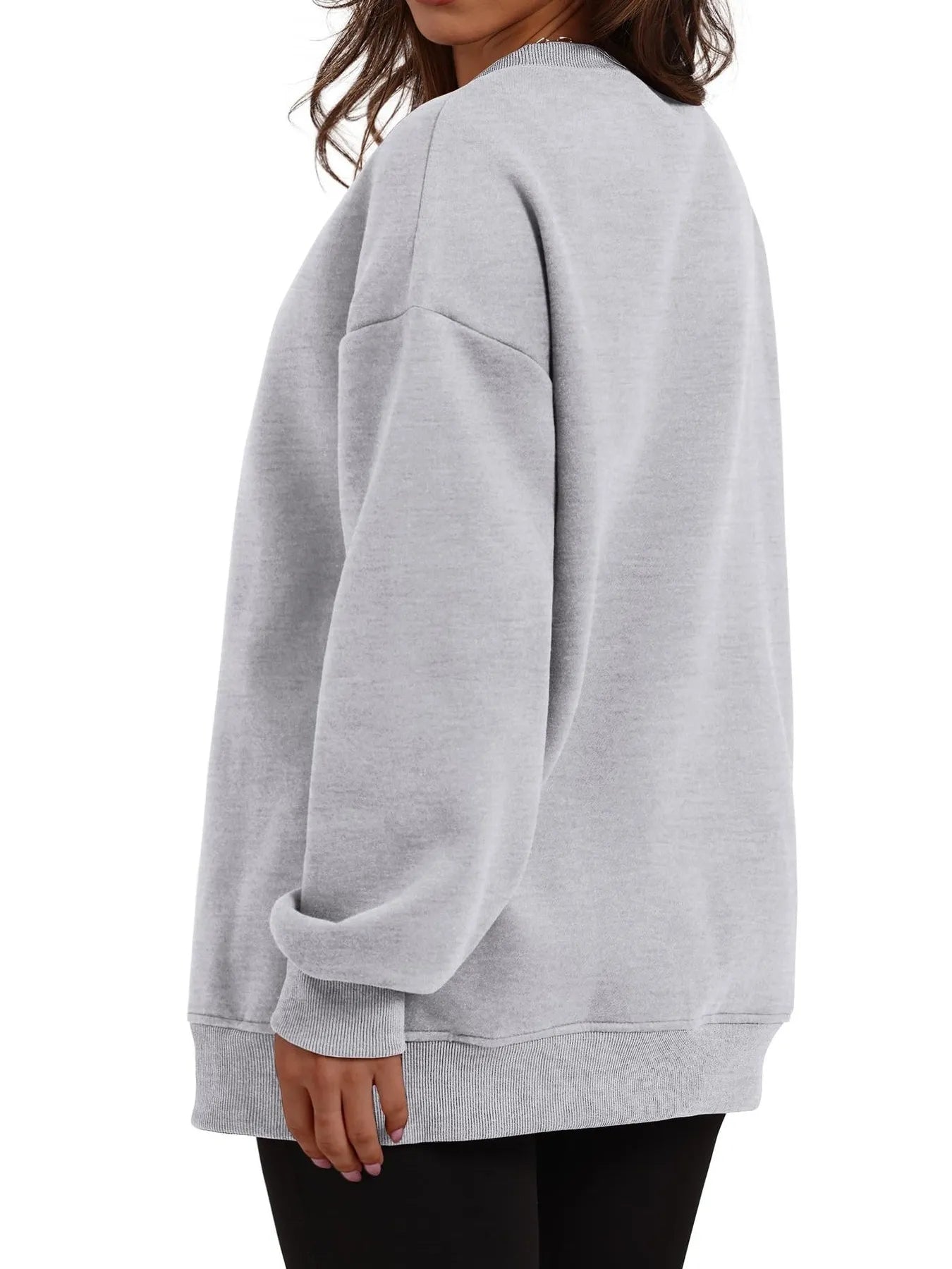 Oversized Long Sleeve Crewneck Sweatshirt OutfitFlow