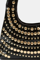 Fame Multi Rivet Shoulder Bag OutfitFlow