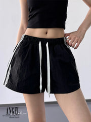 Side Stripe Drawstring Shorts OutfitFlow