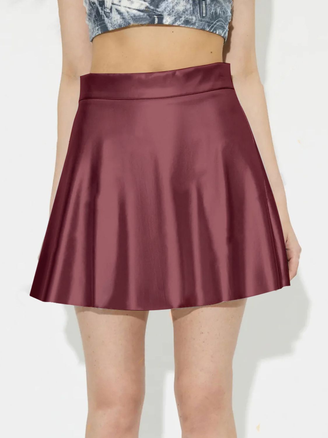 Outfit Flow - Ruched Mini Skirt with Zipper