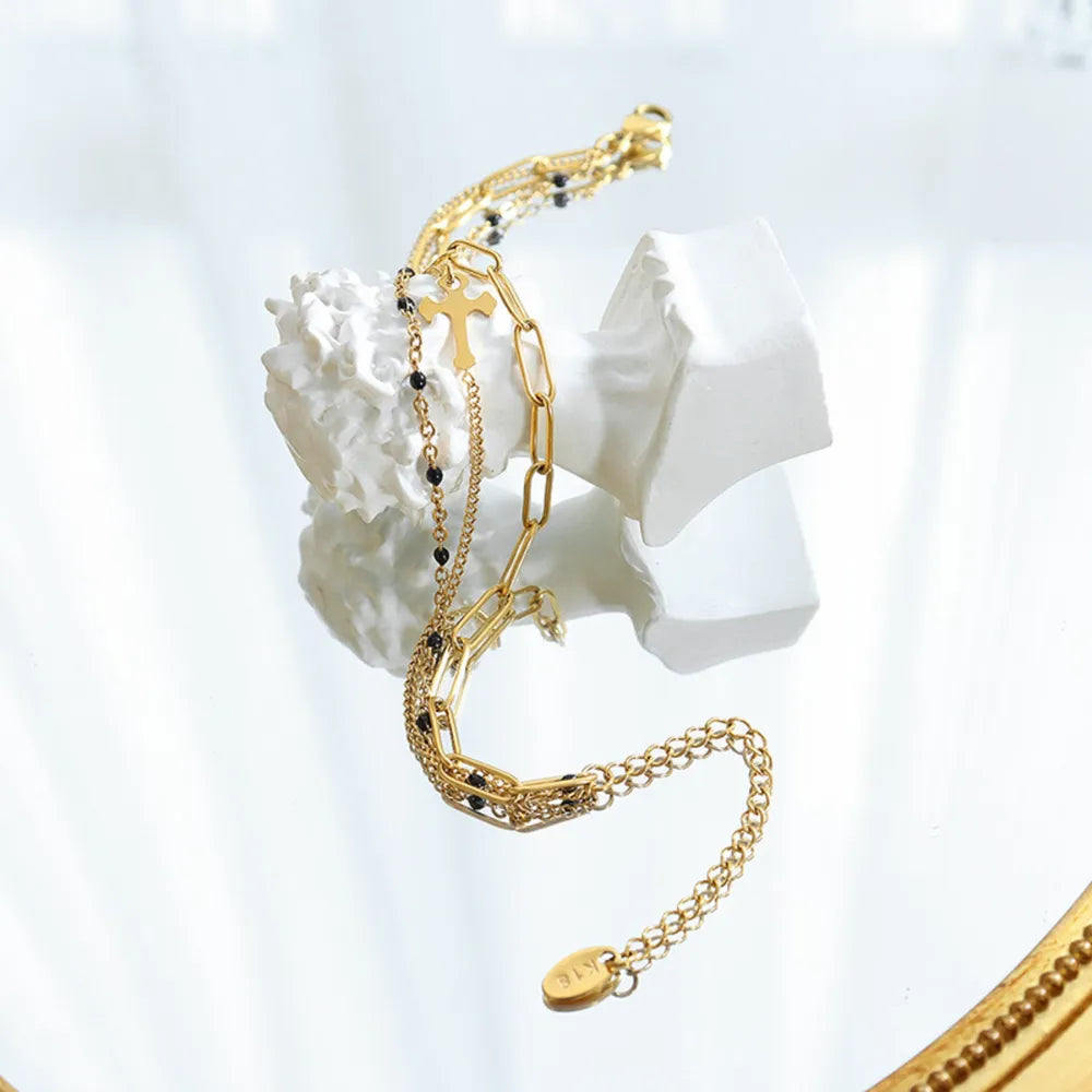 Titanium Steel Three-Layered Bracelet OutfitFlow