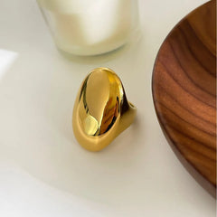 18K Gold-Plated Dome Ring OutfitFlow