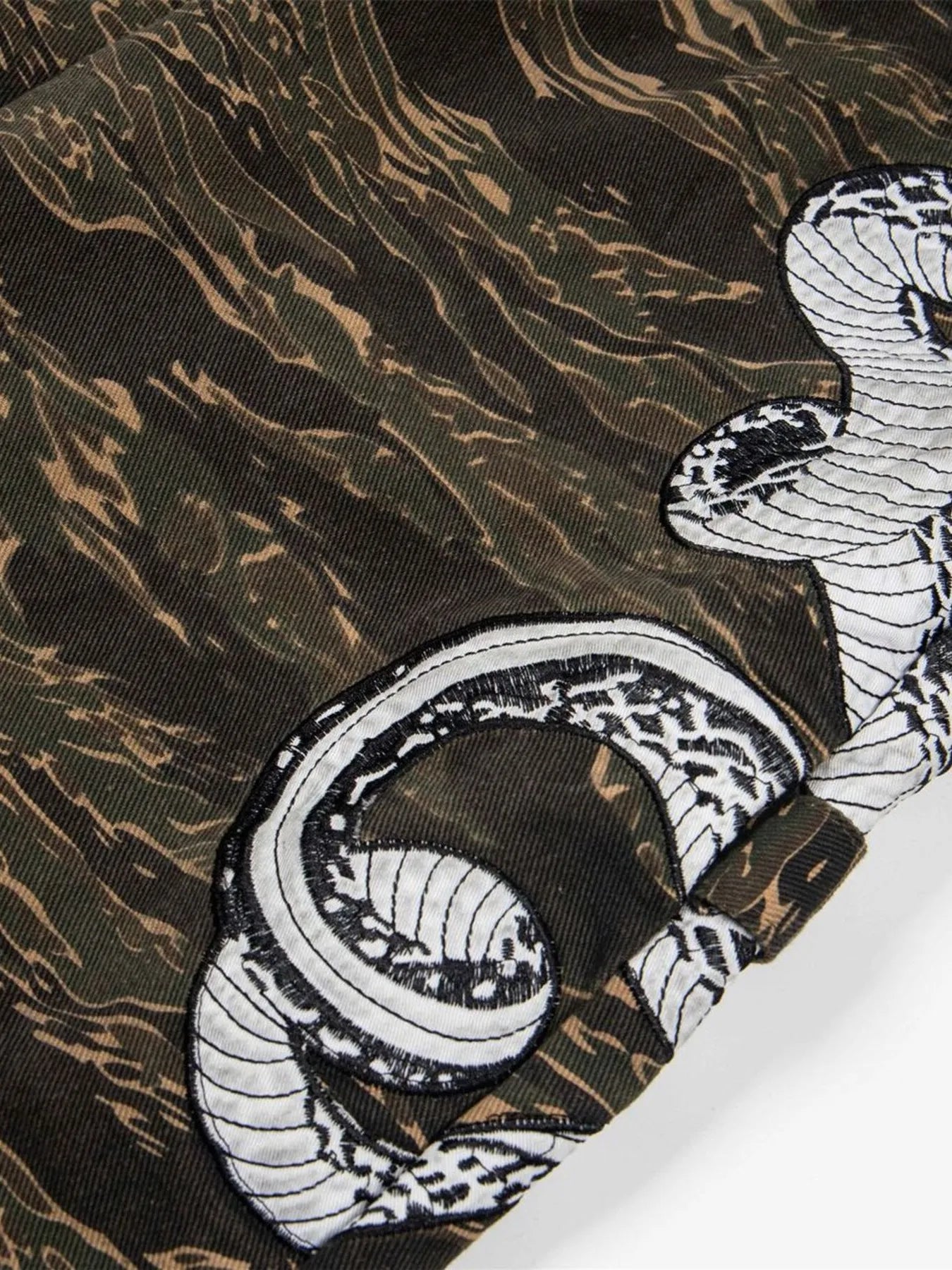 Men's Snake Camouflage Loose Fit Pants OutfitFlow