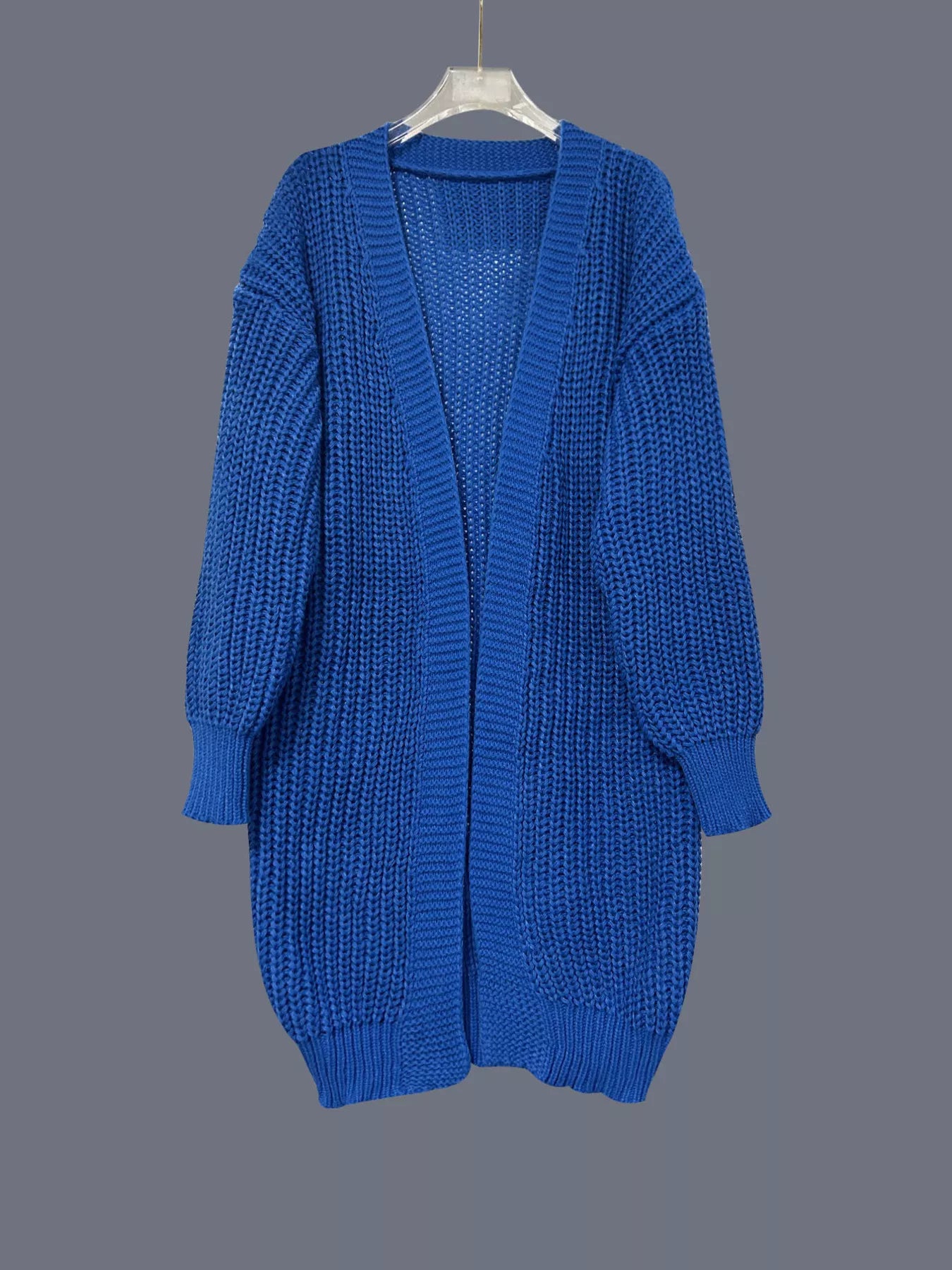 Chunky Knit Open Front Cardigan OutfitFlow