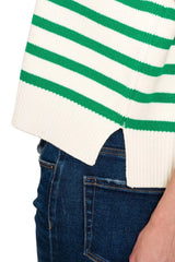 Zenana Oversized Crew Neck Stripe Sweater Vest OutfitFlow