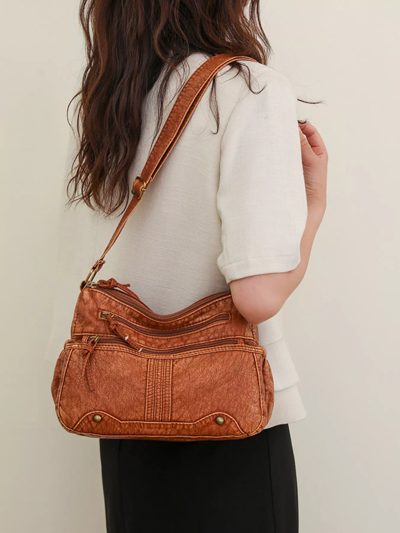 Multi-Pocket Crossbody Bag OutfitFlow