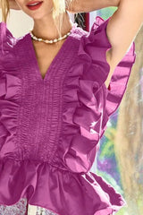 BiBi Woven Ruffled Top OutfitFlow