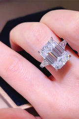 5 Carat Moissanite 925 Sterling Silver Ring Silver OutfitFlow
