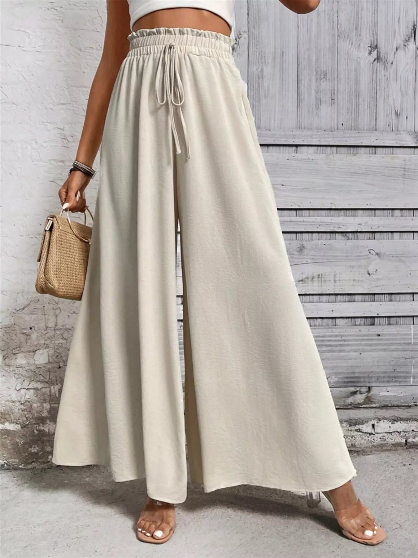 Frill Wide Leg Pants OutfitFlow