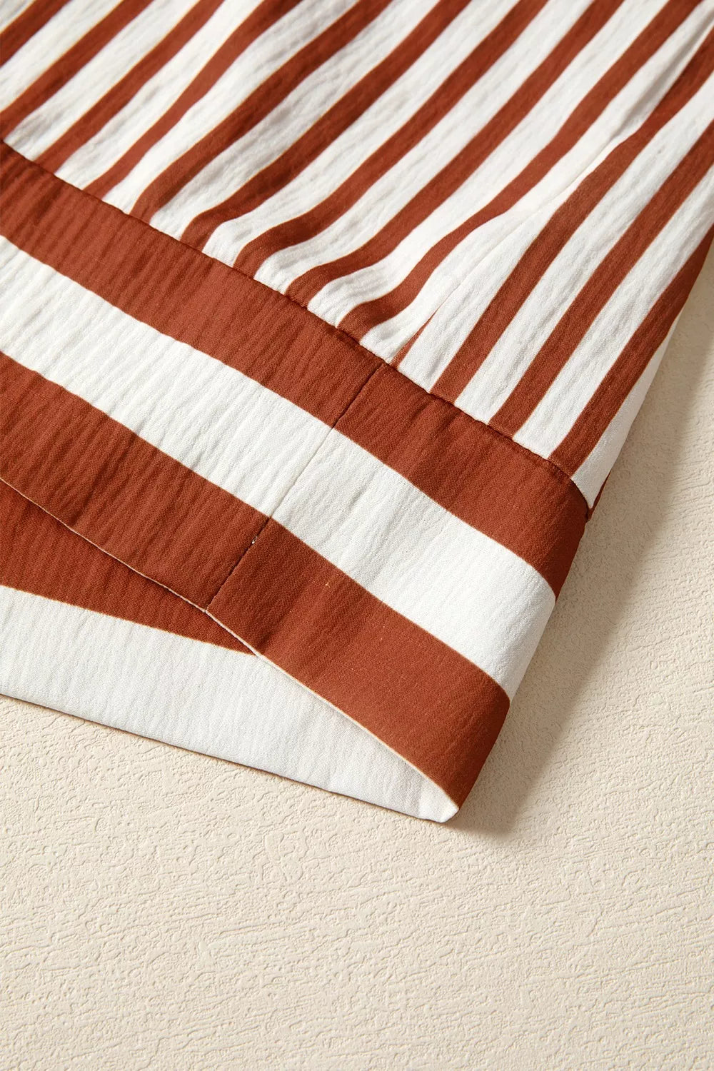 Stripe Babydoll Long Sleeve Blouse Trendsi