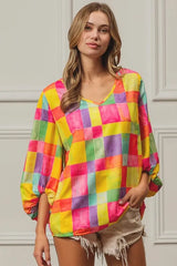 BiBi Multi Block Bubble Pop Ballon Top OutfitFlow