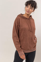 Outfit Flow - HYFVE Brushed Long Sleeve Hoodie with Kangaroo Pocket