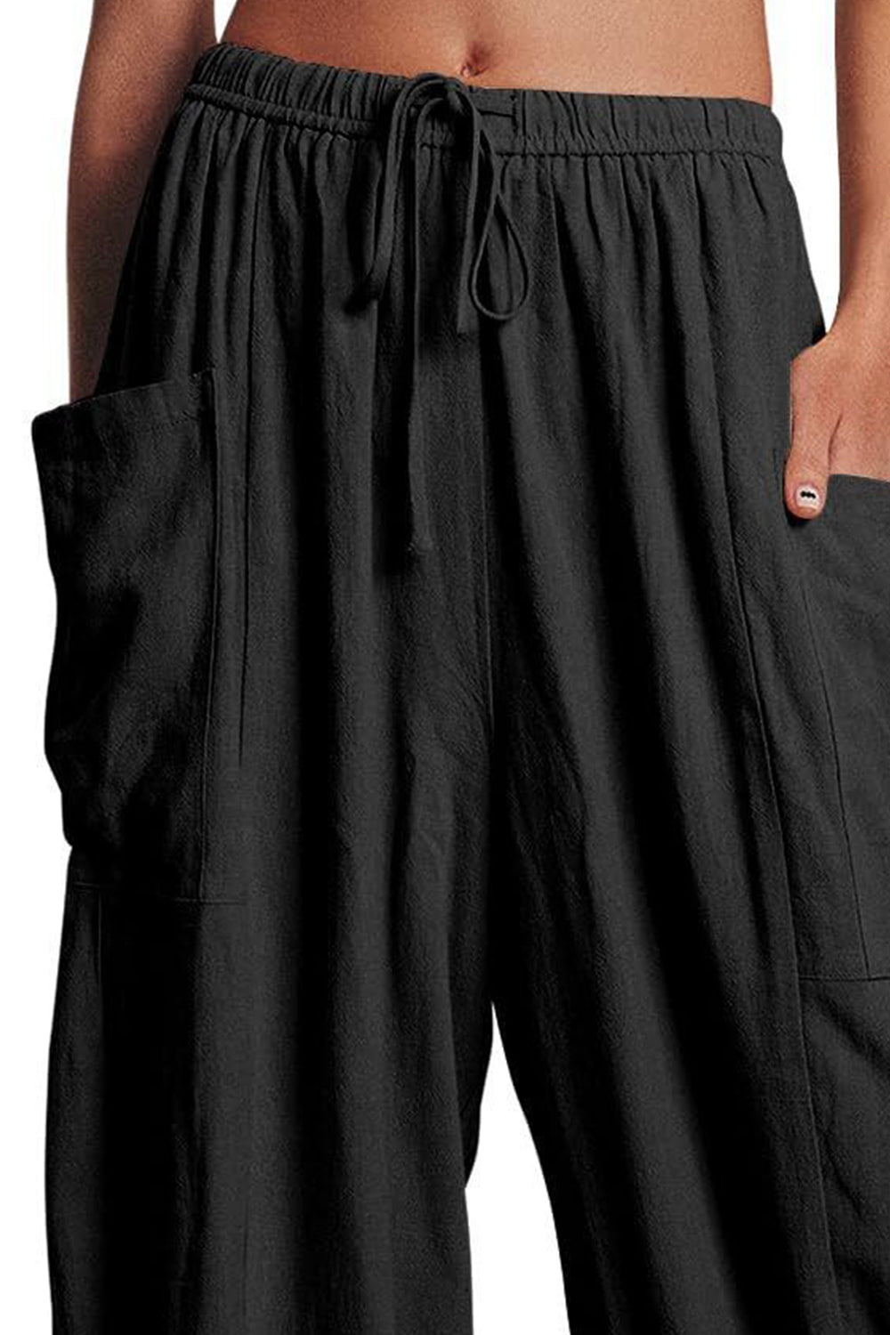 Outfit Flow - Full Size Pocketed Drawstring Wide Leg Pants