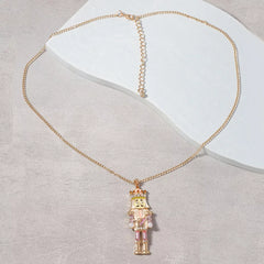 18K Gold-Plated Nutcracker Pendant Necklace OutfitFlow