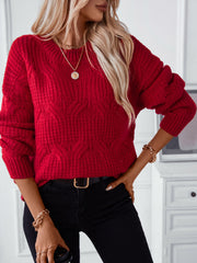 Outfit Flow - Round Neck Long Sleeve Sweater